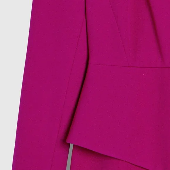 The Fold London Hathaway Dress Magenta Sculpt Stretch Crepe NWT - Picture 5 of 7